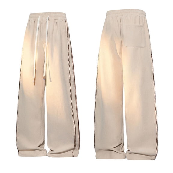 Pants for Men Casual Loose Fit Comfortable Trousers Fall Winter Straight Fit Beige Pant