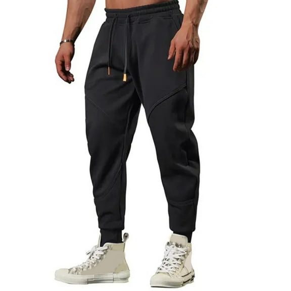Pants for Men,Clearance Men's Pants Solid Color Have Pockets Drawstring Pinching Casual Trousers Sweatpants for Men