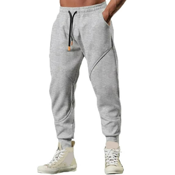 Pants for Men,Clearance Men's Pants Solid Color Have Pockets Drawstring Pinching Casual Trousers Sweatpants for Men