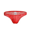 thumbnail image 1 of Pants for Men Men's Transparent Mesh Underwear Briefs Red XL(XL), 1 of 2