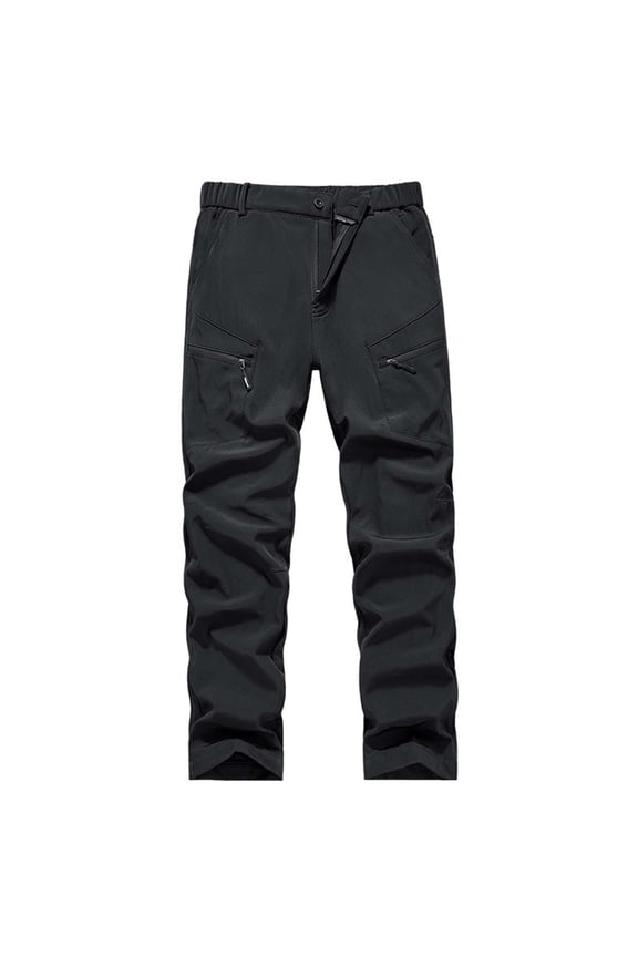 Pants for Men Slacks for Men Men's Lined Thickened Casual Pants Winter Outdoor Warm Workwear Trousers Straight Leg Long Pants