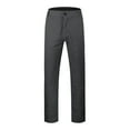 thumbnail image 1 of Pants for Men Solid Color Skinny Slim Fit Business Trousers with Pockets Solid Color Stretchy Slacks for Men Black L, 1 of 7