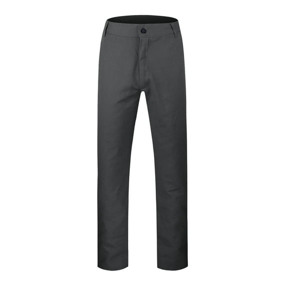 Pants for Men Solid Color Skinny Slim Fit Business Trousers with Pockets Solid Color Stretchy Slacks for Men Black L