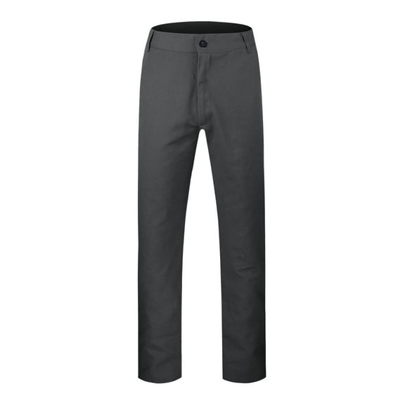 Pants for Men Solid Color Skinny Slim Fit Business Trousers with Pockets Solid Color Stretchy Slacks for Men Black L