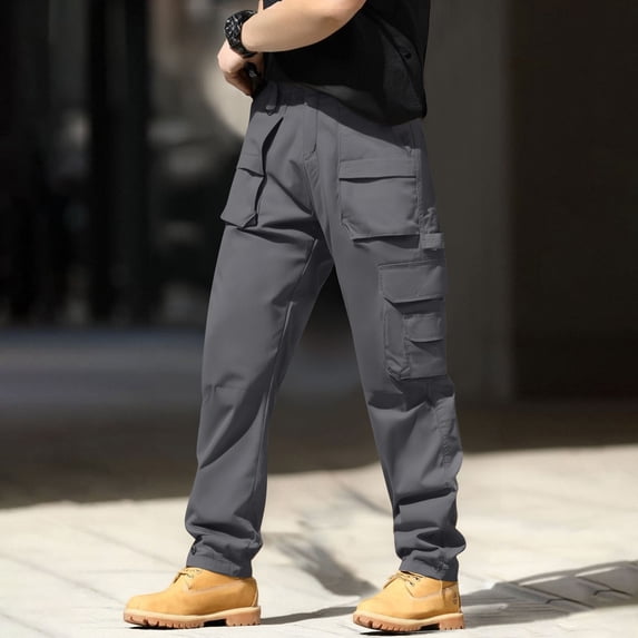 Pants for Men Waterproof Construction Cargo Pants with Pockets Ripstop Hiking Big and Tall Work Pants