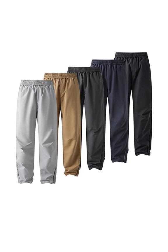 Pants for Men for The Autumn and Winter Of Solid Color Casual Down Pants Are Loose and Large Sized with Elastic Waists