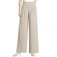 thumbnail image 1 of Pants for Senior Women - Soft Flowy High-Waist Pull-On Wide-Leg Flared Pants Stretch Drape Pant Over 50, 1 of 7