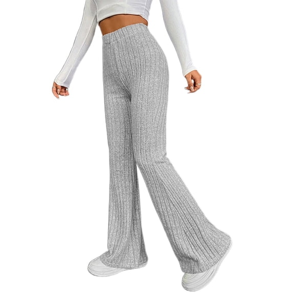 Pants for Women Autumn Winter Fashion Solid Color Wide Strip Loose Wide Leg Casual Trousers Flowy Pants