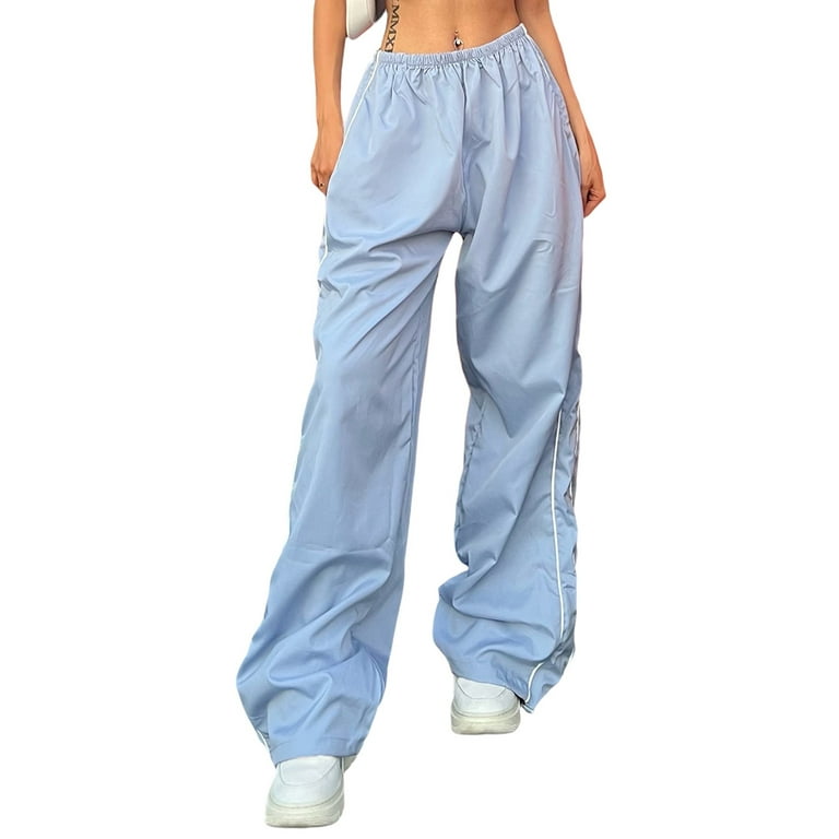 Pants for Women Baggy Cargo Pants Teen Girls Wide Leg Joggers Trousers with  Pockets for Streetwear