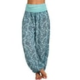 thumbnail image 1 of Pants for Women Boho Casual Button Harem Loose Leg Pocket Wide Print Fashion Pants, 1 of 4