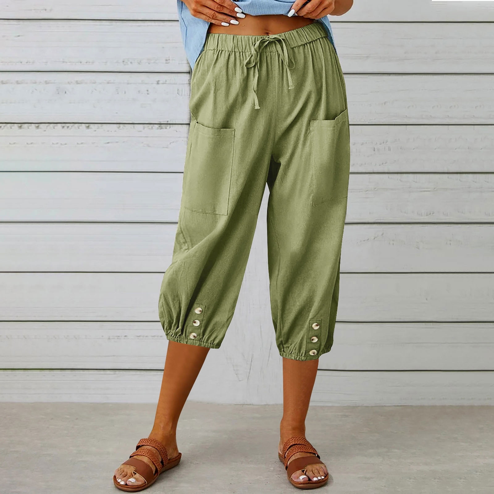 Pants for Women Business Casual Outfits for Women Army Green Yoga Pants ...