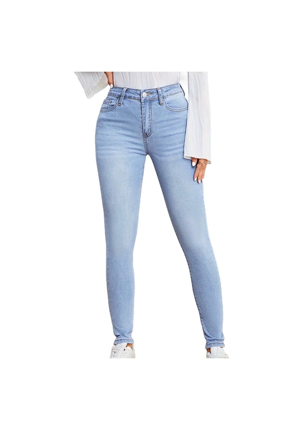 Pants for Women Casual,WWomens Curvy High Waist Stretch Butt Lifting Skinny Jeans French Stretch Slim Fit All Seasons Pants