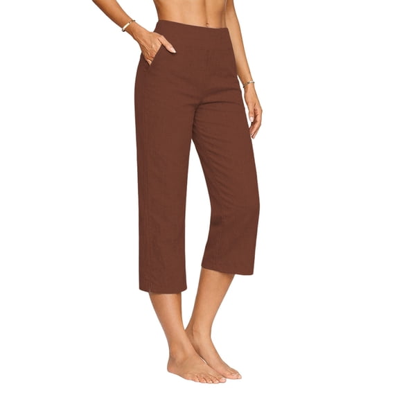 Pants for Women Casual Work Stretchy Slim Fit Trousers Office Slacks with Pockets