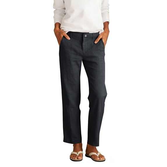 Pants for Women Casual Work Stretchy Slim Fit Trousers Office Slacks with Pockets