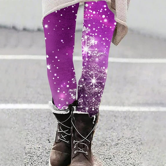 Pants for Women Christmas Printed Fitness Leggings Yoga Casual Pants Leggings,Womens Pants Multicolor M