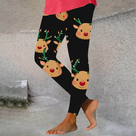 Pants for Women Christmas Printed Leggings Yoga Casual Pants Leggings,Womens Pants Multicolor L