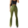 thumbnail image 1 of Pants for Women,Clearance Women's Plus Size Women's Casual Pantsbell-bottoms Solid Waist Long Pants Loose Causal Pants, 1 of 5