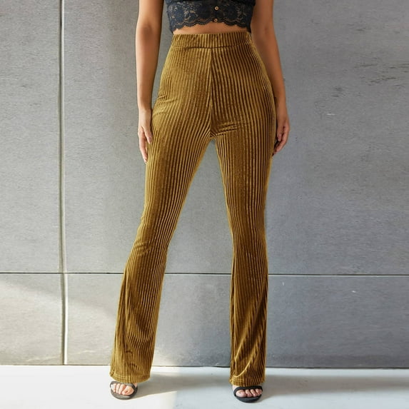 Pants for Women,Clearance Women's Plus Size Women's Casual Pantsbell-bottoms Solid Waist Long Pants Loose Causal Pants