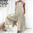 thumbnail image 1 of Pants for Women,Clearance Women's Plus Size Women's Temperament Commuting Suspender Loose Casual Jumpsuit Loose Causal Pants, 1 of 4