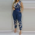 thumbnail image 1 of Pants for Women,Clearance Women's Plus Size Womens Fashion Summer Solid Casual Pocket Sleeveless Suspender Jumpsuit Loose Causal Pants, 1 of 4