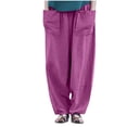 thumbnail image 1 of Pants for Women Cotton And Linen Casual Loose Fitting Solid Color with Pocket Plus Size, 1 of 9