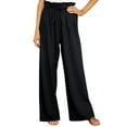 Pants for Women Elastic High Waisted Trousers Wide Leg Palazzo Pants