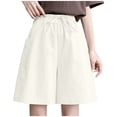 thumbnail image 1 of Pants for Women Fashion Women Lady Casual Short Pants High Waist Loose Bandage Pants Shorts Womens Knee Length Capri Pants, 1 of 3