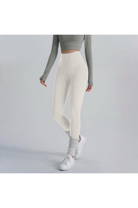 Pants for Women High Waist Solid Color Loose Tight Waist Tight Yoga Full Length Pants