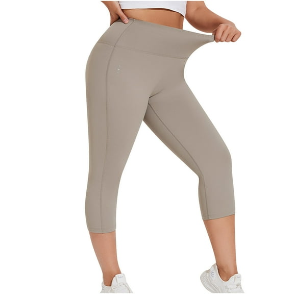 Pants for Women, High Waisted Capri Leggings for Women Buttery Soft Tummy Control Athletic Workout Yoga Capris Pants Cropped Trousers