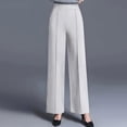 thumbnail image 1 of WHLBF Women's Pants Wide Leg High Waisted Loose Casual Trousers White XXL, 1 of 6