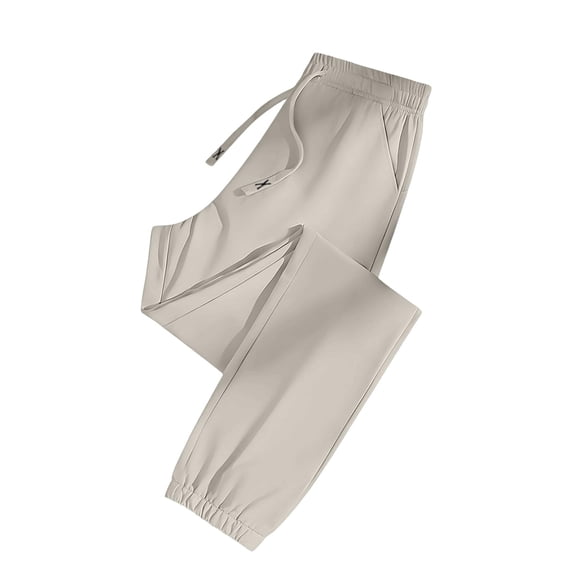 Pants for Women Over 50 Quick Dry Pants Elastic Waist Stretch Active Breathable Athletic Pant with Pockets Khaki XL