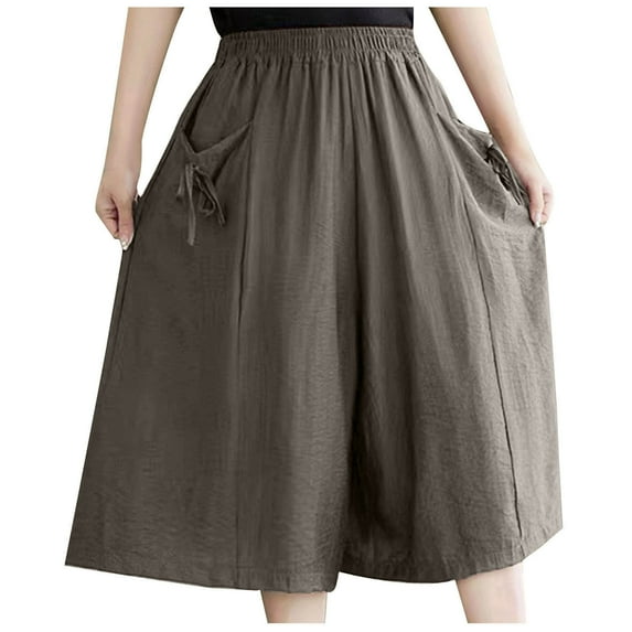 Pants for Women,Pants for Women Casual Summer,Women's Pants Solid Color Large Size Loose Ladies Pocket Casual Wide Leg Pants,Wide Leg Pants