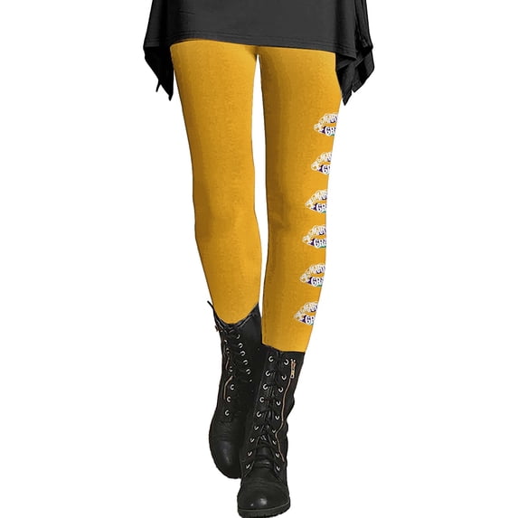 Pants for Women Print High Waist Yoga Leggings Workout Pants Festive Tights for & Daily Wear
