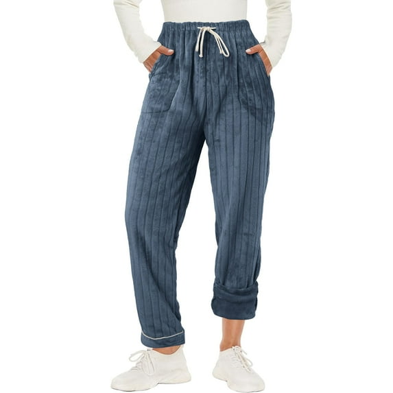 Pants for Women Sleeping Female Autumn Winter Thickened Coral Velvet Home Padded Plus Size Home Blue Jeans Sizes XL