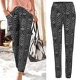 thumbnail image 1 of Pants for Women Straight Legs Elastic Waist Casual Trousers with Pockets, 1 of 9