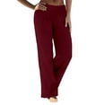 thumbnail image 1 of Pants for Women Trendy Dressy Daily Home Outdoor Elastic Waist Side Pockets Trousers, 1 of 6