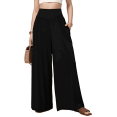 thumbnail image 1 of MLDRA Wide Leg Pants Women Flowy Dressy Cotton Casual Womens Pants Elastic High Waist Palazzo Pant for Women with Pockets, 1 of 7