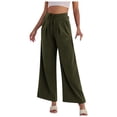 thumbnail image 1 of Pants for Women Woman Pants Casual Army Green Pants for Women Women Loose Pants Wide Leg Trousers Women Women Summer Outfits, 1 of 7