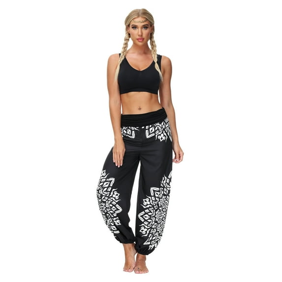 Pants for Women Women's Summer Breathable Lightweight Bungee Bloomers Sports Yoga Pants