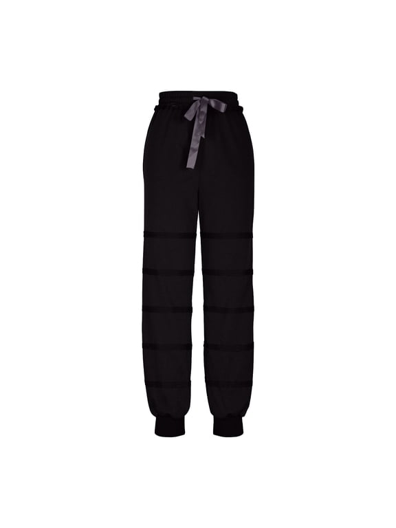 Pants for Women, Women's Sweatpants High Waisted Baggy Sweat Pants Cinch Bottom Workout Casual Joggers Pants Black S