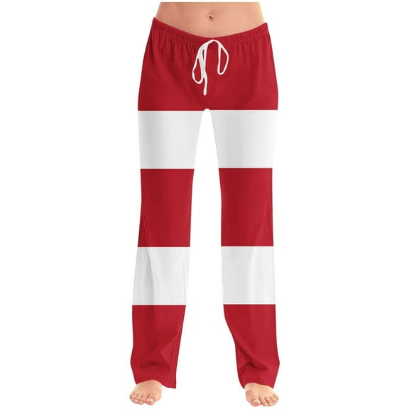 Pants for Women, Womens Pajama Pants Long Comfy Casual Drawstring Stretch Wide Leg Lounge Pant Soft Cute Palazzo Trousers