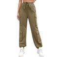 thumbnail image 1 of Pants for Women Womens Pants Casual Khaki Trousers for Women Loose Pants for Women Womens Wide Leg Pants with Pockets Summer Clothes for Women, 1 of 8