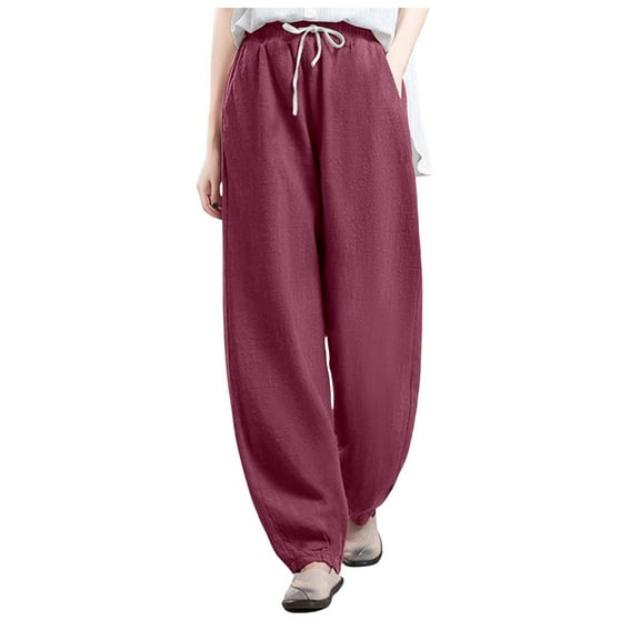 Pants for Women Womens Pants Casual WinePants Comfortable Pants for Women for Work Wide Leg Womens Pants with Pockets Women Summer Outfits