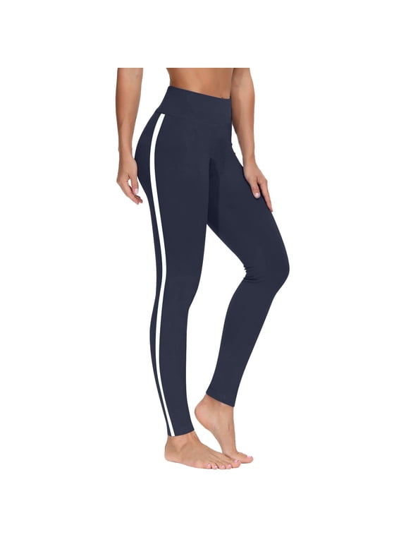 Pants for Women,Womens Striped Print Leggings Tummy Control Running Stretch Pants Casual Soft High Waist Butt Lifting Tights