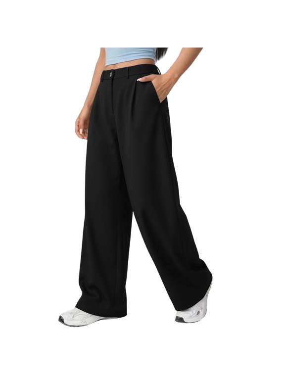 Pants for Women, Womens Wide Leg Pants Stretchy Work Dress Pants High Waist Business Casual Slacks Trousers