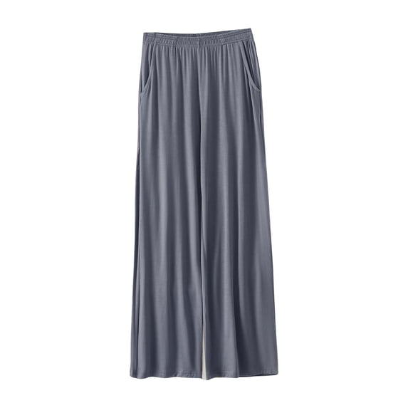 Pants for Women Work Summer Loose Plus Size Pocket Home Pajama Trousers Palazzo Wide Leg Pants