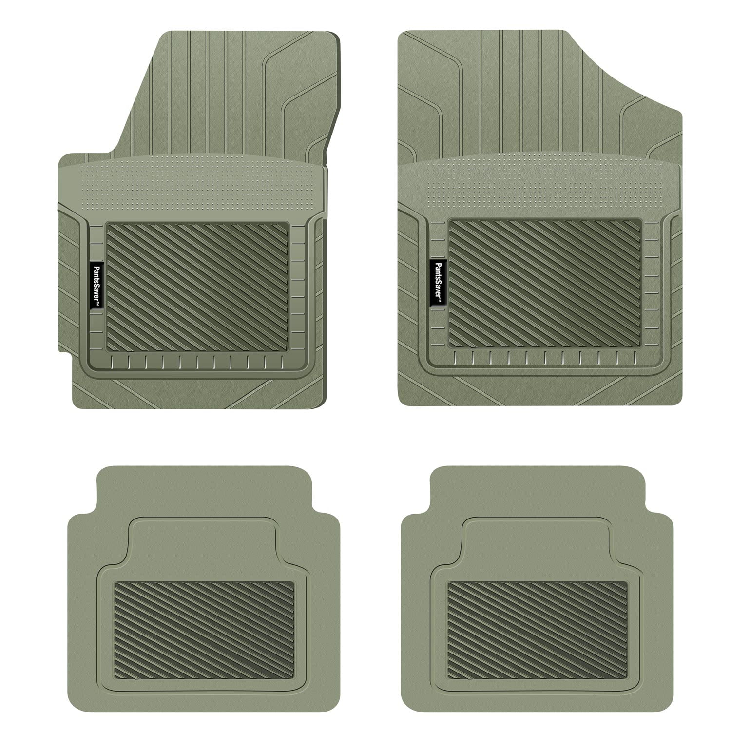 PantsSaver Custom Fit Car Floor Mats for PONTIAC GRAND PRIX 2006, 4 pc, All Weather Protection for vehicles, Heavy Duty Weather Resistant Plastic,Gray
