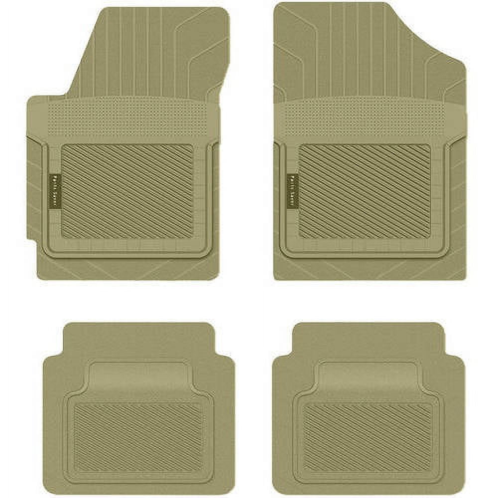 PantsSaver Custom Fit Car Floor Mats for Chrysler Voyager 2015, 4 pc, All Weather Protection for vehicles, Heavy Duty Weather resistant plastic, Tan