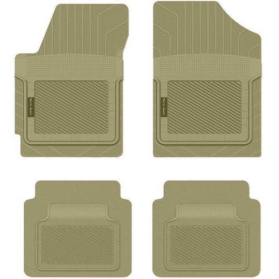 PantsSaver Custom Fit Car Floor Mats for Dodge Caliber 2011, 4 pc, All Weather Protection for vehicles, Heavy Duty WeatherResistant Plastic,Tan