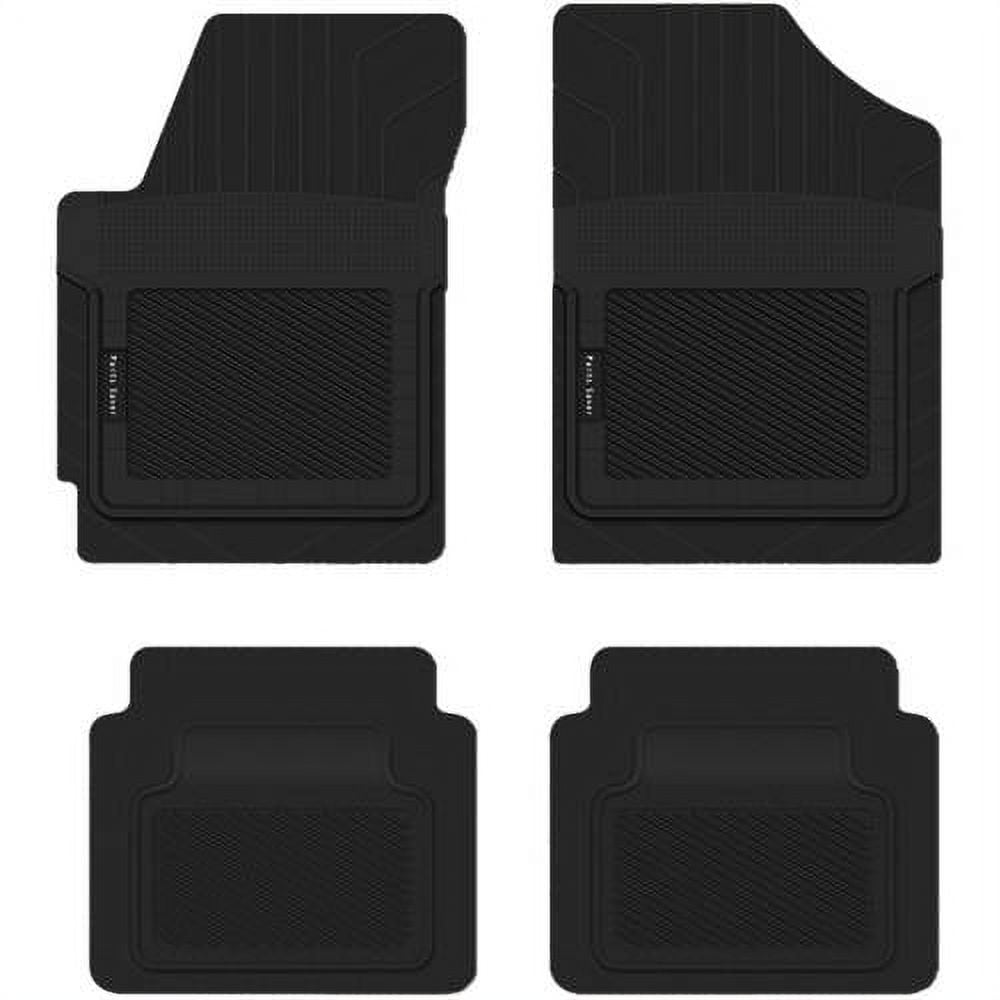 PantsSaver Custom Fit Car Floor Mats for GMC ACADIA 2011, 4 pc, All Weather Protection for vehicles, Heavy Duty Weather resistant plastic,Black